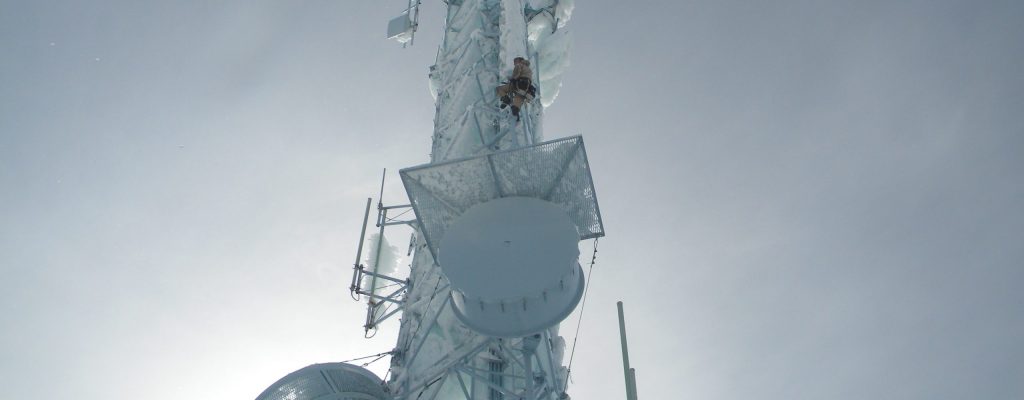 Portfolio Shasta Bally Tower Emergency Services Back Online Emergency Wireless Services Weather Storm, Frozen tower service